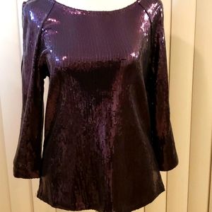 Sequin blouse beautiful cut to curve